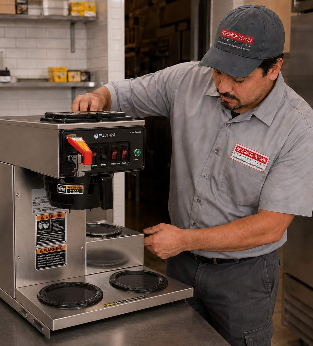 Commercial coffee roasting equipment in a professional roastery